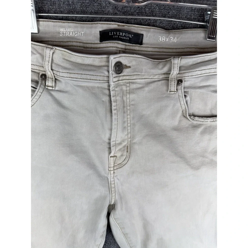 Liverpool Pants Mens 36x34 Rye Relaxed‎ Straight Stretch Twill Casual